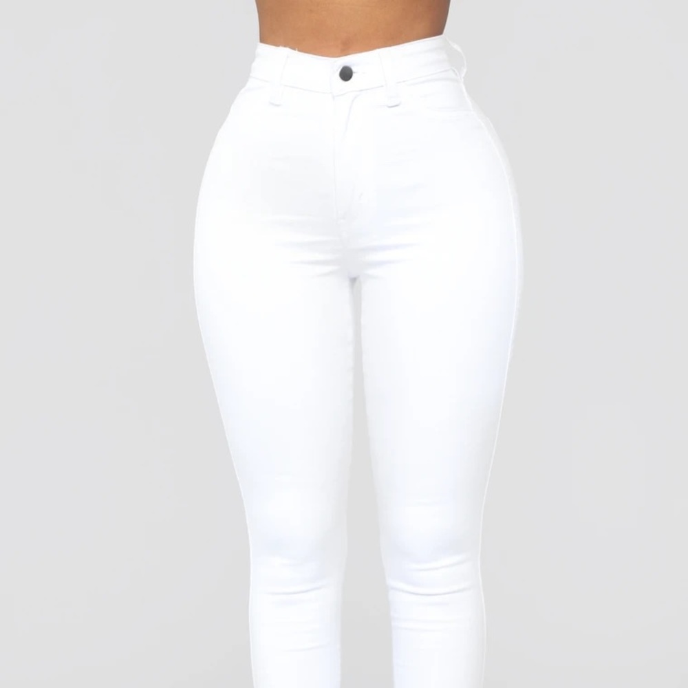 Super stretch High Waist Skinny Jeans - White